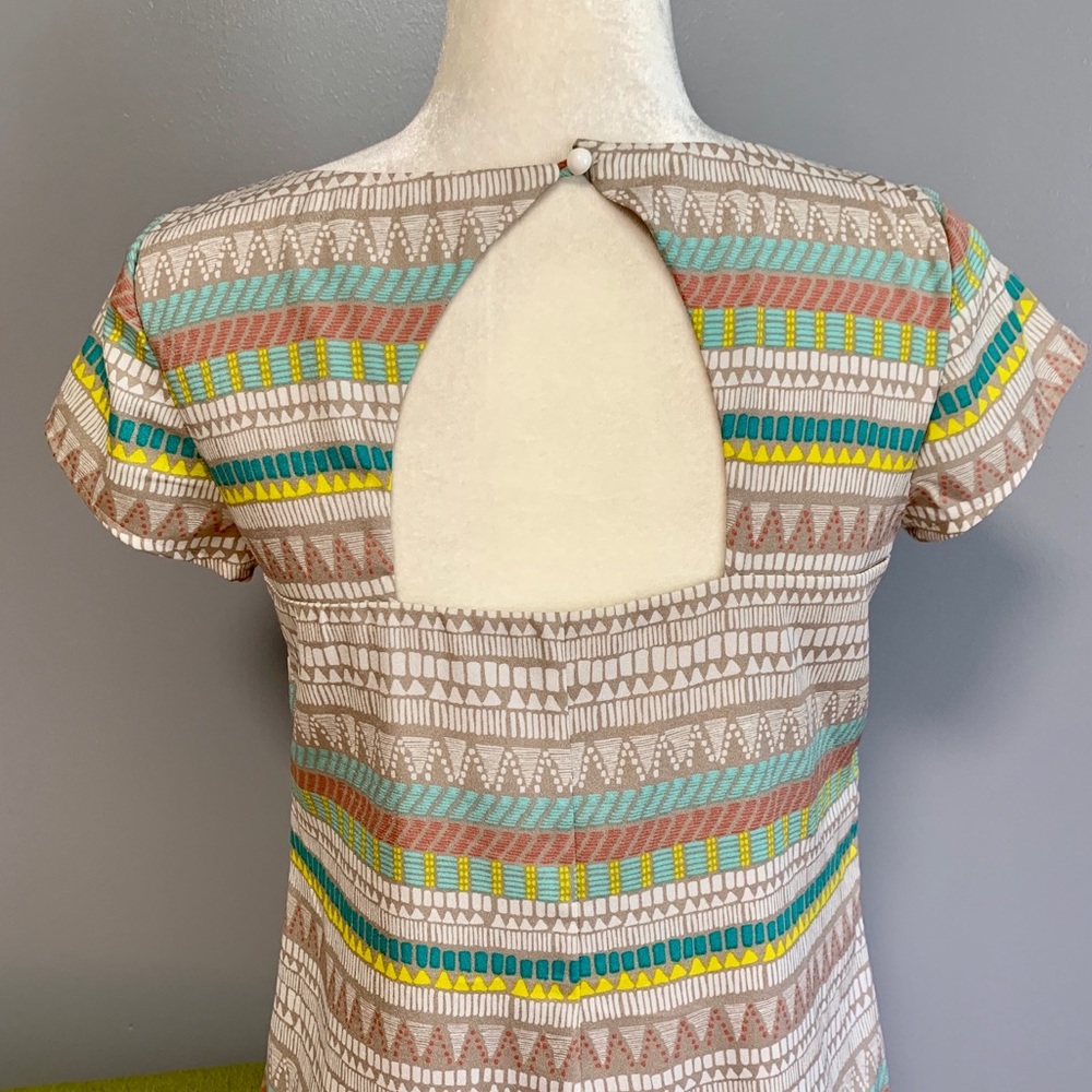 As U Wish Geometric Striped Shift Dress D2 - Picture 8 of 8